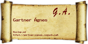 Gartner Ágnes névjegykártya